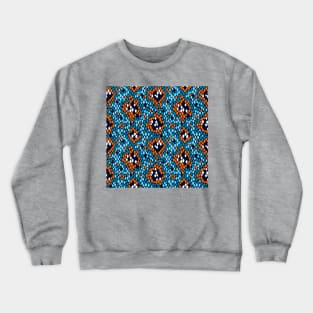 Snakeskin Pattern (Blue and Orange) Crewneck Sweatshirt